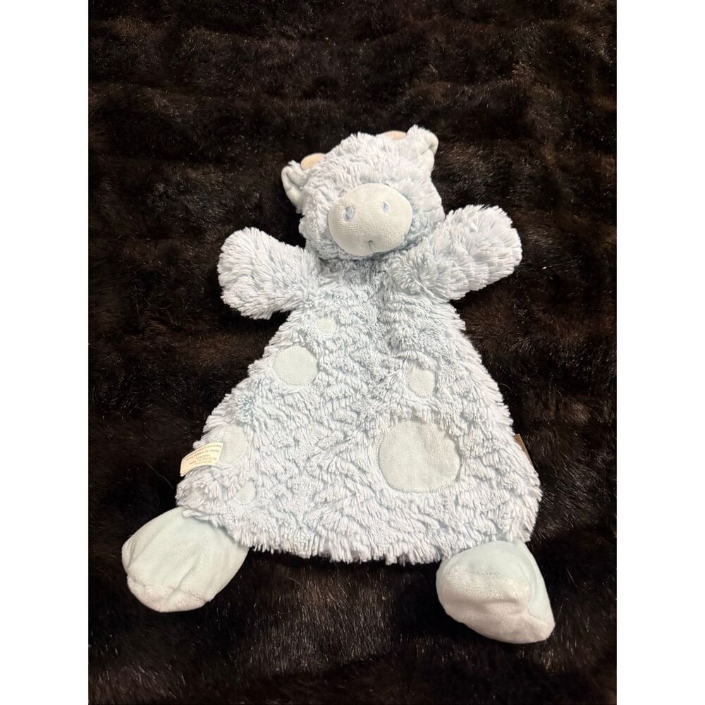 Demdaco Blue Giraffe Plush Lovey Stuffed Animal Polka Dot 2021 14"